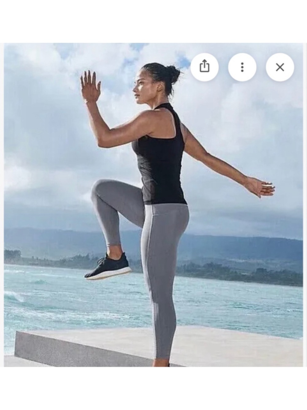 Women's Athleta Ultimate Stash High Rise 7/8 Legging S Coastline Blue - Picture 3 of 11